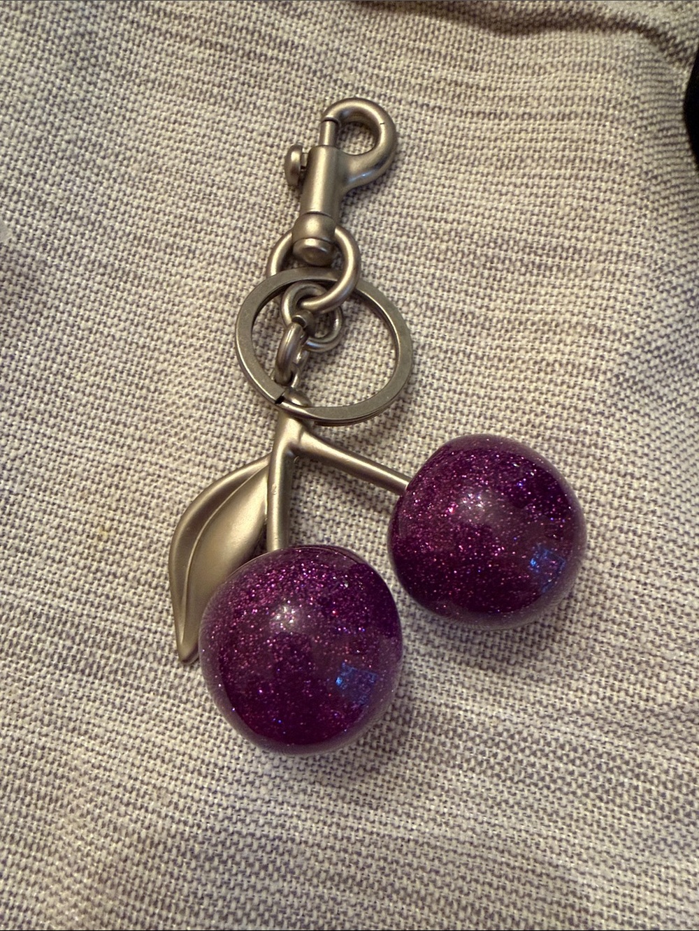 Glitter Cherry Keychain - Purple NIP - Picture 6 of 7